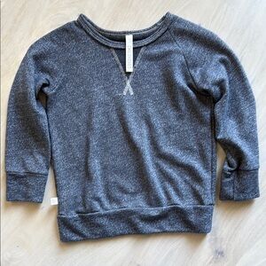 EUC CHILDHOODS CLOTHING PULLOVER CREW SZ 6/7 Sweatshirt HEATHERED Navy